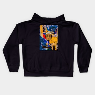 MaleMask NFT Infused with DoodleEye Color and DarkItem - A Street Art Masterpiece Kids Hoodie